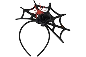 HABNI 1 Pezzo Fascia Halloween, Fasce Decorate con Ragni e Ragnatele, Fascia Wabbles, Accessori per Costumi di Halloween, Fantasma, Carnevale(Nero - Ragno)