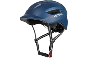 VICTGOAL Casco Bicicleta Adulte para Hombres Mujeres Viajero Urbano con Luz LED y Correas Reflectantes Casco de Protector Ultraligero Seguridad Casco Ciclismo