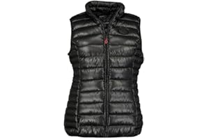 Geographical Norway Annecy kamizelka Basic Lady - ciepła kamizelka futrzana sezon jesień zima wiosna - damska wygodna kurtka bez rękawów - długi rękaw wiatroszczelna parka styl