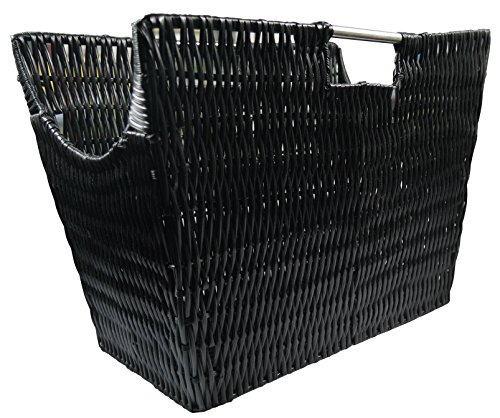 stabiler Zeitschriftenständer Schwarz aus Polyrattan - 3
