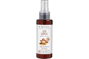 Omia, Olio Capelli Eco Bio con Olio di Argan del Marocco, Per Capelli Secchi, Spenti e Fragili, Azione Nutriente e Ristrutturante, Senza Siliconi, Dermatologicamente Testato - Flacone da 100 ml