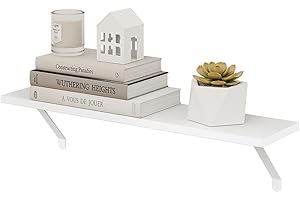 YORKING White Radiator Shelf 60CM, No Wall Drilling Needed Floating Radiator Shelf, Multipurpose Shelf over Radiator with Thermal Reflective Foil for Increased Warmth Efficiency