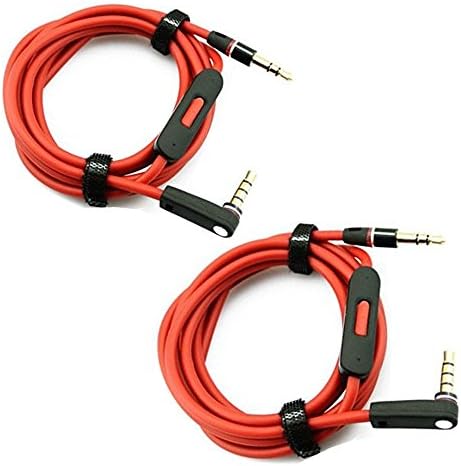 SamWay 2PCS Original Replacement Cable/Wire with Control Talk Mic For Beats By Dre Headphones Solo/Studio/Pro/Detox/Wireless (Discontinued by Manufacturer)