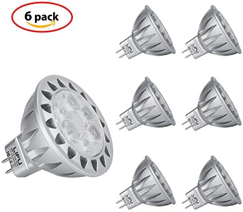 LIFU Led Bulbs, MR16 Spotlight 7W ( 50W Halogen Equivalent) GU5.3 12V Warm White 38°Beam Angle Energy-Saving Bulbs- Pack of 6
