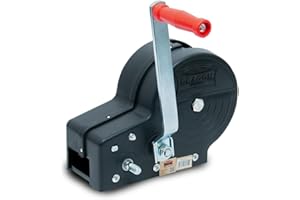 Dragon Winch Argano manuale con alloggiamento 3500 lbs / 1588 kg con gancio e Cintura 10m per piccole imbarcazioni, moto, veicoli e officina | Verricello manuale a due velocità