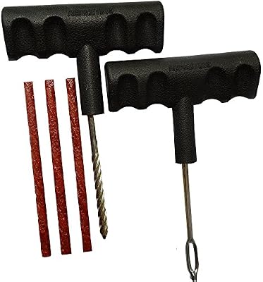 AERZETIX: Kit complet de réparation de pneus pneu auto voiture moto quad + 3 mèches - C1325
