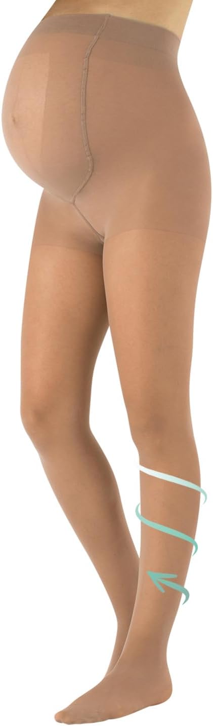 CALZITALY, Medias premama, Pantimedias de descanso para Futuras Mamas, Medias Maternidad 8 mm/Hg, 20 DEN, S, M, L, XL, MADE IN ITALY