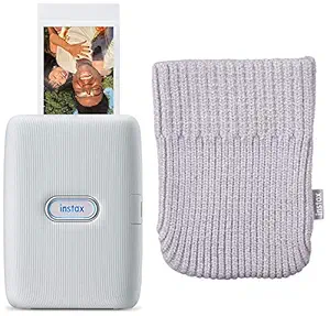 Fujifilm Instax Mini Link Smartphone Printer - Ash White with Cover