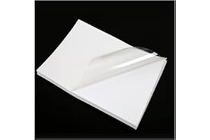 GSHUR 25 Sheets A4 Glossy Transparent Self Adhesive Inkjet Vinyl Sticker Paper, Waterproof Sticky Label Image Printing Paper Sheet, Laser and Inkjet Printable for DIY Stickers