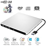 Externes DVD CD Laufwerk, AIDOUT USB 3.0 DVD/CD Brenner für Macbook Pro/ Air / Laptops und Desktops Notebook unterstützt Windows 10/8/7/XP/2003/Vista/Linux, Mac OS