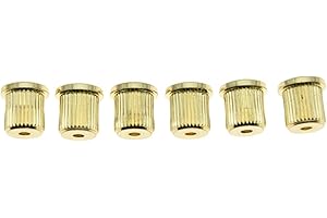 Dopro Lot de 6 embouts dorés pour cordes de guitare American Standard Telecaster 5/16"