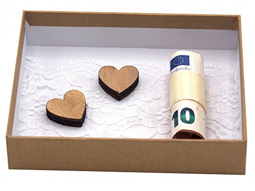 Geldgeschenk Verpackung Geldverpackung Natur Vintage Hochzeit Urlaub - 5