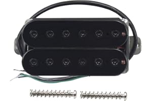 FLEOR Bridge Pickup Double Coil Humbucker Pickups 14-15K für E-Gitarren Tonabnehmer - Schwarz