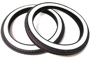 STREETPARTS24 Weißwand Reifen Satz 2.25-16 (2 1/4 x 16) – passend für Hercules Prima 2 3 4 5 S, Zündapp, Simson Anhänger – 2x K252 31L Mofa Moped Mokick Reifen