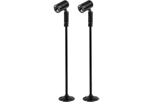 Elitlife 2 mini faretti a LED, 21 cm, luce bianca calda, orientabile e girevole, con LED sulla parte superiore, per illuminazione display