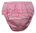 Soft Touch Infants Satin Frilly Pants, Nappy Cover Knickers (Pink) (6-12 Months)