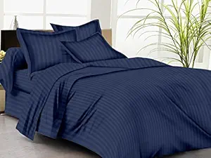 Trance Home Linen Duvet Cover King with 2 Pillow Covers Navy Blue (102 X 110)