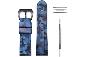 WRISTARMOR 24 mm męski wysokiej jakości miękki gumowy pasek do zegarka interfejs typu H, wodoodporny pasek sportowy, 24mm, Stworzony kwarc