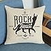 Produktbild Cushion Cover - Rock Style Letters Pattern Square Cushion Cover Throw Waist Pillow 2019 Home Office El Car Use Flax - Rectangular Extra Crutches Lavender Straps Design Moroccan Insert Zebr