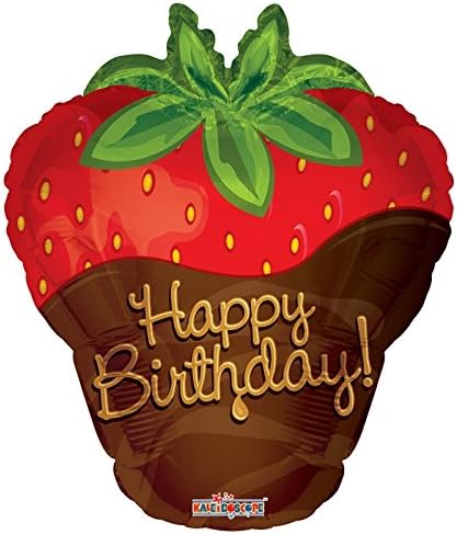 Happy Birthday Strawberry 18" Foil Balloon
