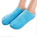 Pinkiou Softening Spa Gel Socks for Cracked Skin Moisturising Foot Care Exfoliating Dry Heel Booties Pedicure (Blue)