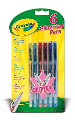 Crayola - Loisir Créatif - 6 Stylos À Encre Gel Scintillante