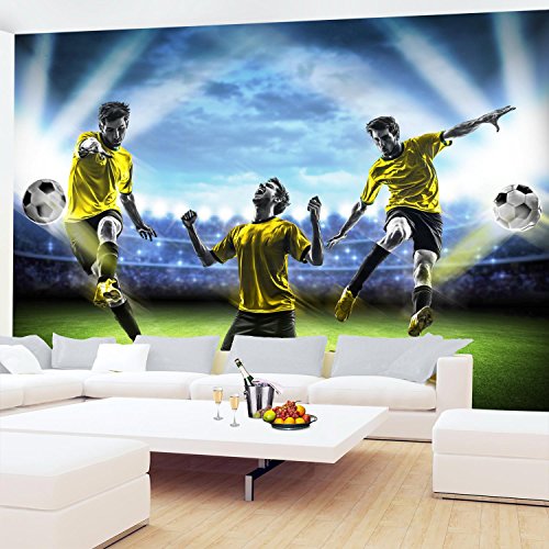 Fototapete Fussball 308 x 220 cm – Vliestapete – Wandtapete – Vlies Phototapete – Wand – Wandbilder XXL – !!! 100% MADE IN GERMANY !!! Runa Tapete 9049010a - 4