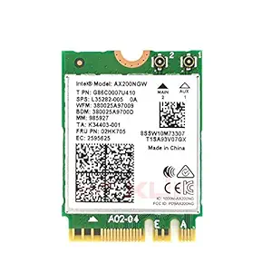 Intel Dual Band Wireless AX200NGW - WiFi 6 AX200 WiFi Adapter - 2.4GHz 574Mbps/5GHz 2.4Gbps - 802.11AX Network Card - Bluetooth5.0 Wireless Network Adapter for Windows 10 64Bit/Google Chrome OS/Linux