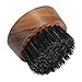 BFWood Beard Brush Boar Bristles Small Round Shape - Black Walnut