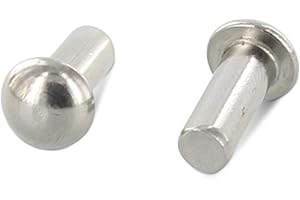 IDT TRADE Halbrundnieten 4X10 50 Stück Edelstahl A2 Vollnieten mit Halbrundkopf DIN 660 / ISO 1051 - Nieten rostfrei