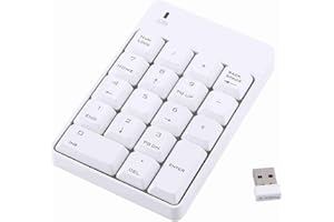DEMERAS 2.4GHz Wireless Numeric Keypad,Portable Number Pad with USB Receiver,18 Keys for Laptop, Notebook, Desktop, Computer, PC