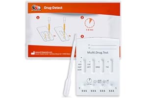 self-diagnostics Multi 8 MPU Szybki Test Narkotykowy – Wykrywanie 8 Rodzajów Narkotyków: Amfetamina, Metamfetamina, Ecstasy, Benzodiazepiny, Kokaina, Morfina, Metadon, THC – 5-Min. Domowy Test Moczowy