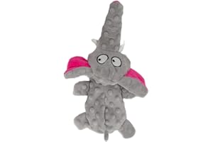 Jack and Vanilla, Jouet interactif pour Chien en Forme d'éléphant, 28 cm, Gris, Stimule l'intellect, Doux et Durable, idéal pour Petits et Moyens Chiens, Facile à Entretenir, Modèle Bubble Plush