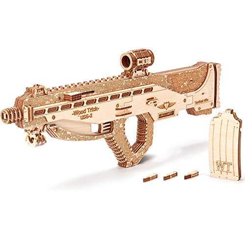 Woodtrick Puzzle de Madera 3D - Pistola de Asalto USG2