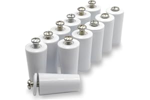 ARTEXTREM Pack 12 Topes Persiana Blanco de 40mm para para Persianas Enrollables. Topes Fabricados en PVC | Cada Tope de Persiana Blanco Incluye Todo lo Necesario para su Montaje.