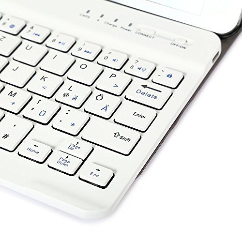 Besmall Ultra Slim Bluetooth Tastatur mit QWERTZ deutsches Tastaturlayout für iPad mini1/2/3 Tastatur Schutz Hülle Tasche Keyboard Case(iPad mini1/2/3,Lila)XLYP25G-OZ - 6