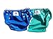 Three Little Imps Set of 2 Baby Swim Nappies-1-2 year old -Green, Blue or Yellow