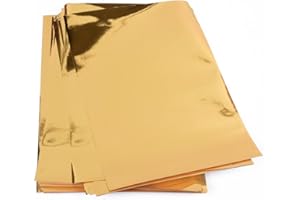ewtshop® 25 Blatt Metallic Papier, Goldfolienpapier, Goldfolie, glänzendes Goldpapier für Bastelarbeiten zum Bekleben verschiedener Dinge wie Grußkarten etc., DIN A4
