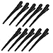 SODIAL(R) 10 Pcs Black Plastic Single Prong DIY Hairstyle Alligator Hair Clip 3.1" Long