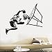 Price comparison product image kyprx Imposing Dunk Basketball Theme Wall Decals Removable Vinyl Stickers For Home And School Decor Boy`s Room Sofa Background Murals purple 88x100cm