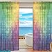 Produktbild XiangHeFu Vorhang Tüll, abstrakt, Regenbogenfarben, Bunte Punkte, Voile, Fenstervorhänge für Schlafzimmer, 139,7 x 19,8 cm, 2 Paneele, Polyester, Image 261, 55x84x2(in)