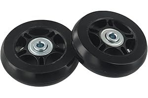 FACULX Lot de 2 roulettes de rechange pour valise à bagages, matériau en caoutchouc, silencieuses et résistantes à l'usure (70 mm x 18 mm)