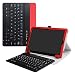 Produktbild LiuShan MediaPad M5 10.8 Bluetooth Keyboard hülle, Abnehmbare Bluetooth Tastatur (QWERTY, englisches layout) hülle mit Ständer für 10.8" Huawei MediaPad M5 10.8/M5 Pro Android Tablet,Rot