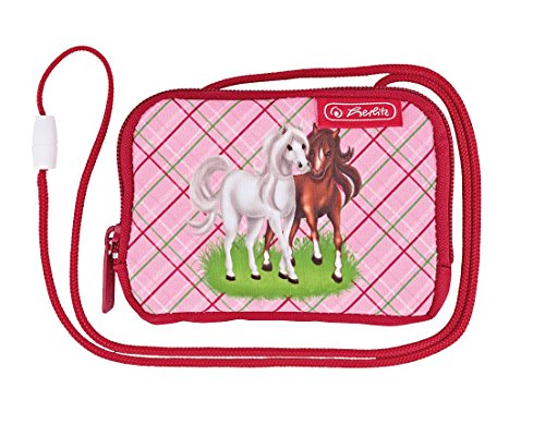 Preisvergleich Produktbild Herlitz Kinder Brustbeutel / Geldbörse / Geldbeutel / "Pferde"