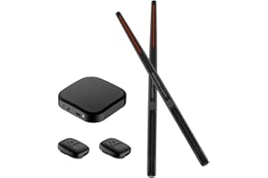 GENERIC Sanfoelek Electronic Drumsticks Air Drum Stick with 2 Foot Pedals 16D Speaker DSP Level Sound Card Low Delay Portable Electric Rhythm Drum Sticks for Beginners Adults Professional Drummer Student