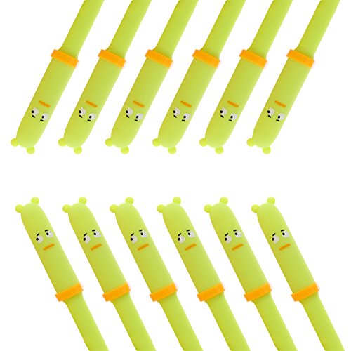 Gysad Gel Pens Black Gel Ink Rollerball Pens Fine Tip Cute Animals Ballpoint Pens Set for Girls Writing Supplies, 0.38mm, Pack of 12, Green