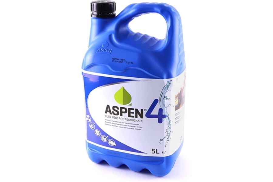 Aspen 4 ALKYLATE PETROL FUEL FOR 4 STROKE ENGINES MOWERS, CARS, BIKES PETROL OUTBOARD 5L