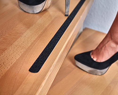 Anti Rutsch Streifen für Treppen und Stufen selbstklebend schwarz 18 Stück Antirutschstreifen Treppe - 4