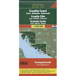 Carte routière : Croatia Coast - Istria Dalmatie Dubrovnik