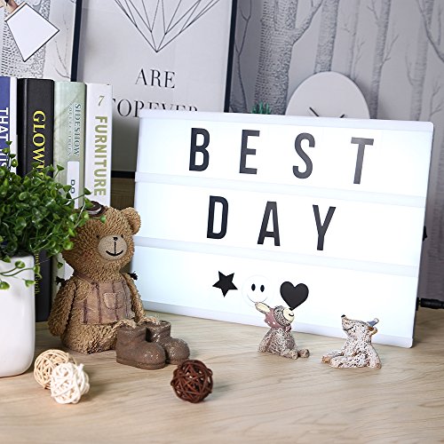 AGM filmische Licht Box A4 Size warm Licht Box mit schwarzen Englische Buchstaben, Nummer, Emojis - 6